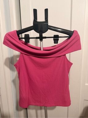 Express Off-Shoulder Ribbed Camisole - Pink